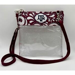 Texas A&M Crossbody Bag Women Small Clear Maroon Stadium Approved ATM Aggie